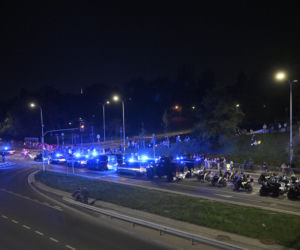 Nocna próba defilady wojskowej w Warszawie