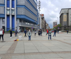 Protest przeciwko wyborom korespondencyjnym w Katowicach 