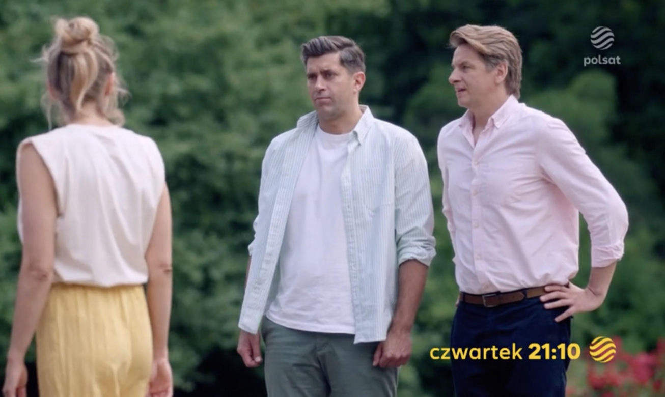 Przyjaciółki, odcinek 257: Inga (Małgorzata Socha), Andrzej (Adam Adamonis), Robert (Krzysztof Wieszczek) 