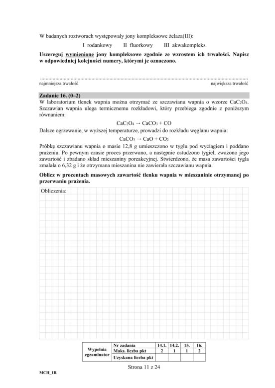 Matura 2020 ARKUSZE CKE: Chemia