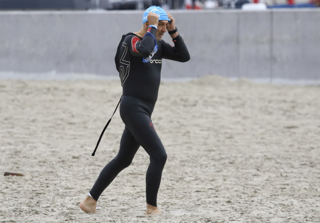 Kazimierz Marcinkiewicz na zawodach Enea Ironman w Gdyni