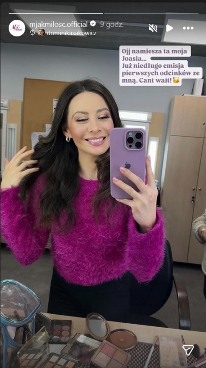 M jak miłość na planie. Joasia Dobrzyńska (Dominika Sakowicz)