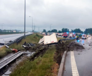 Wypadek na autostradzie A1 w Dobieszowicach na Śląsku