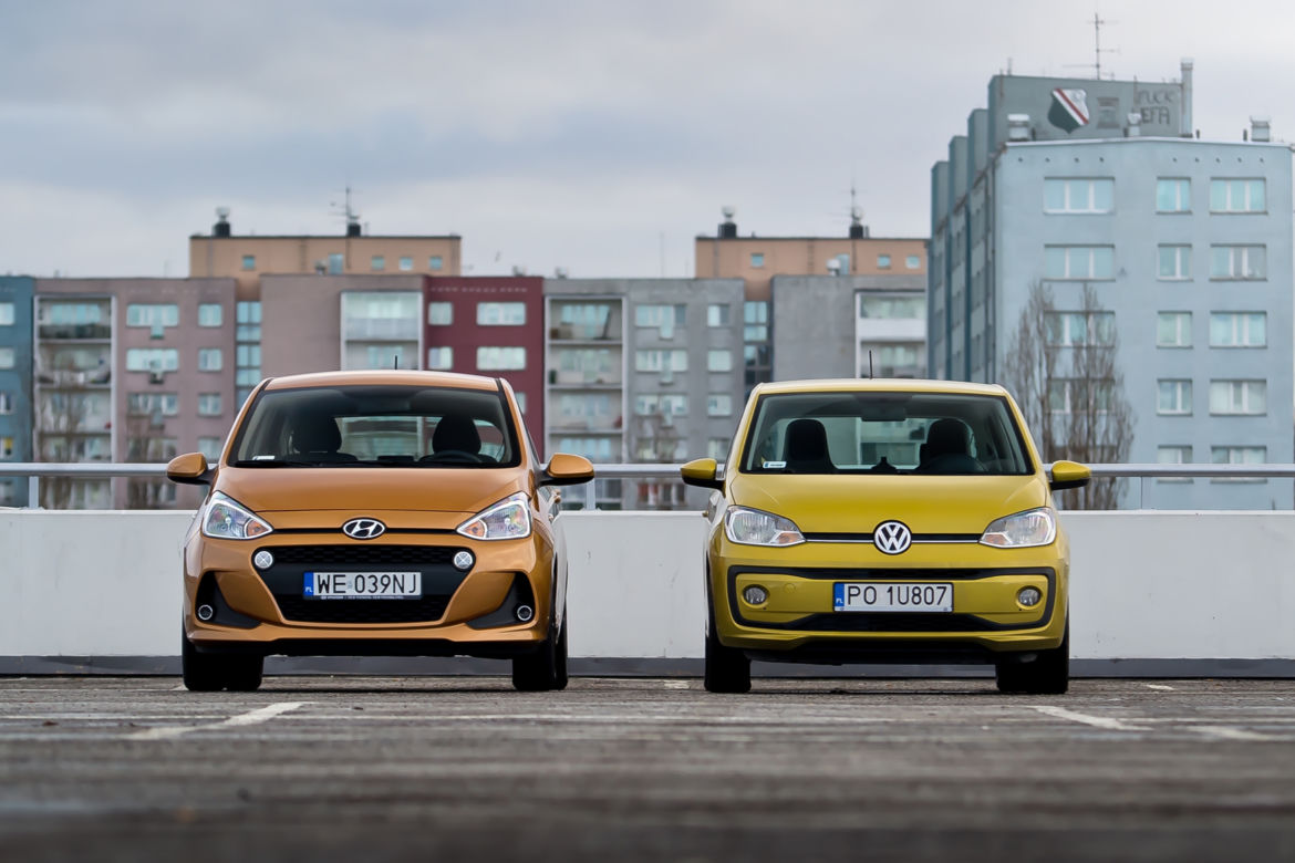 Hyundai i10 1.2 MPI MT 87 KM Style vs. Volkswagen up! 1.0 MPI 75 KM high up!