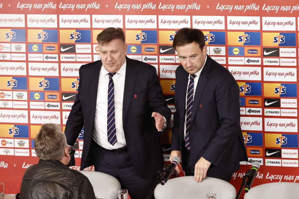 Cezary Kulesza i sekretarz Łukasz Wachowski ogłosili nowego sponsora PZPN