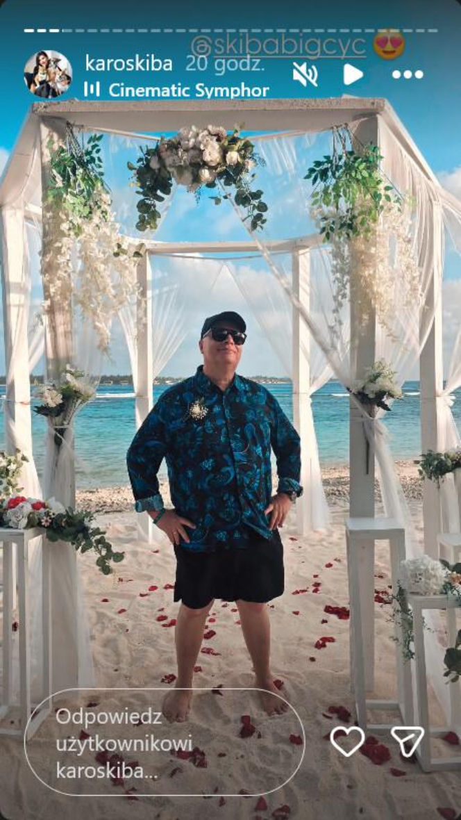 Skiba i młodsza żona znów to zrobili. Wszystko w rajskiej scenerii