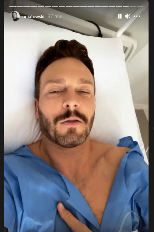 Sławek Uniatowski (Leszek z M jak miłość) na Instagramie po operacji w szpitalu