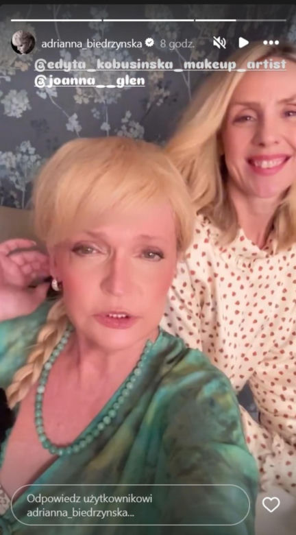 Barwy szczęścia nowy sezon na planie. Małgorzata (Adrianna Biedrzyńska), Malwina (Joanna Gleń)