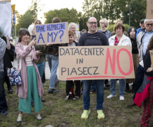 Protest w Piasecznie przeciwko Data Center