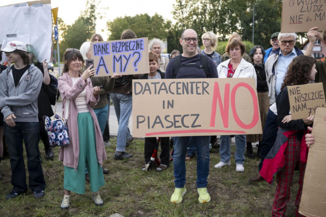 Protest w Piasecznie przeciwko Data Center