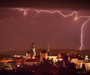 Potężna burza nad Krakowem