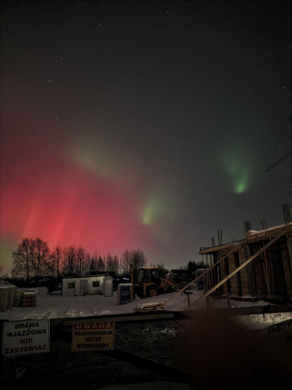 Zorza polarna nad Podkarpaciem