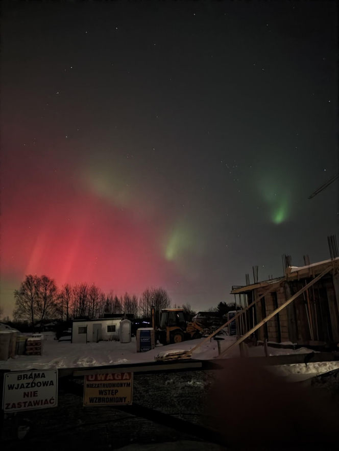 Zorza polarna nad Podkarpaciem