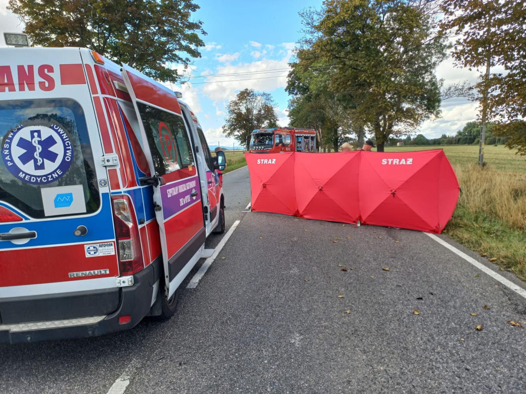 Ścibórz. Śmiertelny wypadek motocyklisty. Zderzył się z kierującym osobowym suzuki