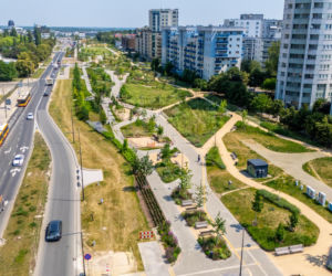 Park nad Południową Obwodnicą Warszawy w Warszawie