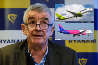 Szef Ryanair: Wizz Air i airBaltic nie przetrwają zimy
