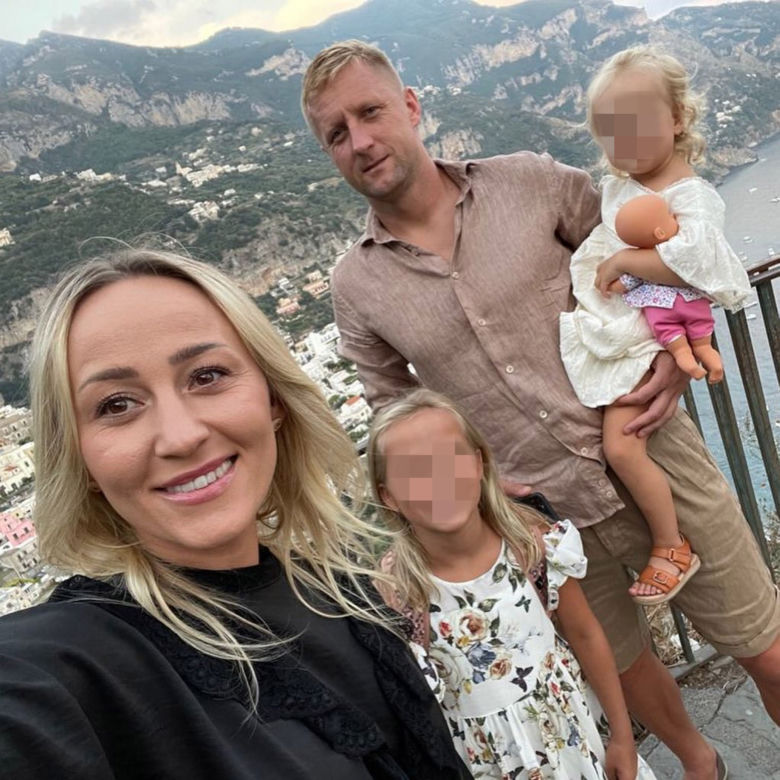 Kamil Glik z rodziną