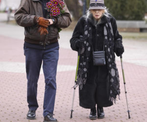 Barbara Wrzesińska na pogrzebie Agnieszki Maciąg