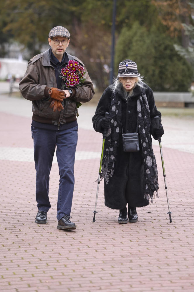Barbara Wrzesińska na pogrzebie Agnieszki Maciąg