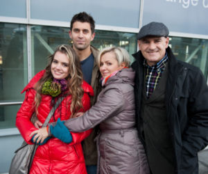 Na Wspólnej po wakacjach 2013. Nicole (Maria Niklińska), Mikołaj (Krzysztof Wieszczek), Roman (Waldemar Obłoza), Honorata (Aleksandra Konieczna)