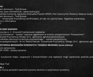 Program Wrocławskiego Festiwalu Dobrego Piwa - niedziela