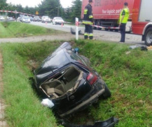 Wypadek w Trzcinicy koło Jasła