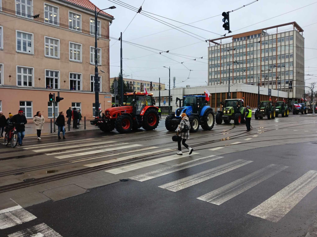 Protest rolników w Olsztynie 20 lutego