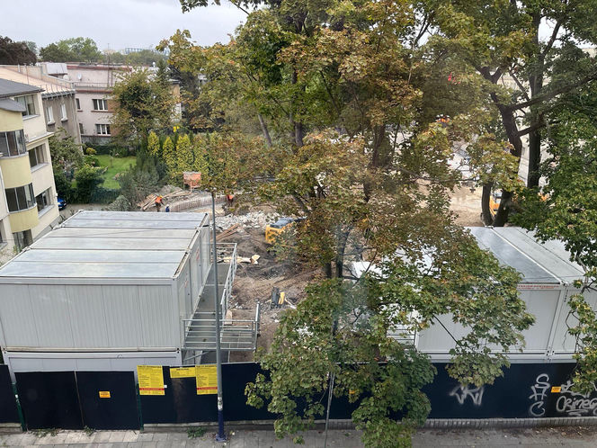 Kraków. Budowa hotelu Nobu