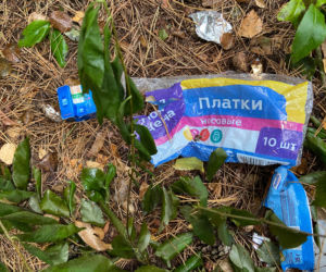 Szymki. Opuszczone przez migrantów koczowisko