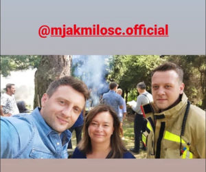 M jak miłość po wakacjach 2020. Bartek (Arkadiusz Smoleński), Kinga Lewińska, strażak