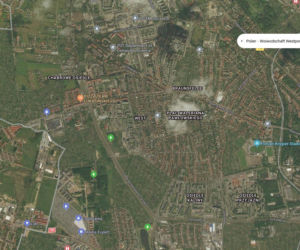 Niemieckie nazwy ulic w Szczecinie na mapach Bing
