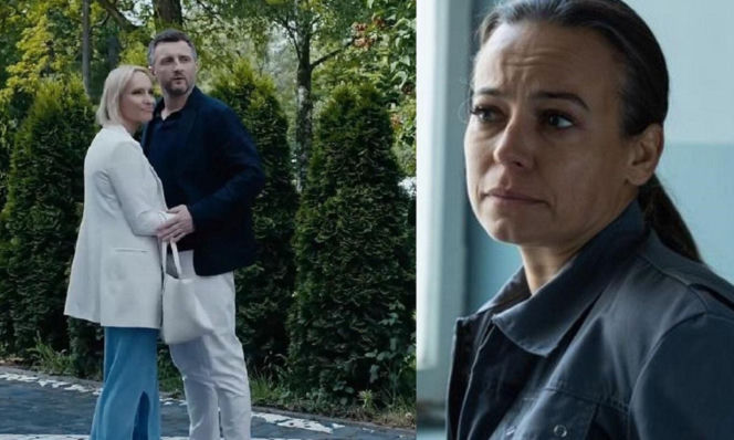 M jak miłość, odcinek 1899. Dorota (Iwona Rejzner), Bartek (Arkadiusz Smoleński), Magda (Anna Mucha)