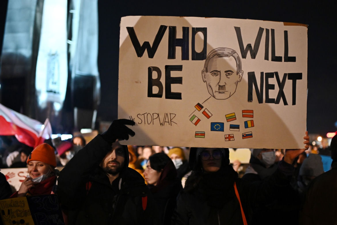 Solidarni z Ukrainą. Wielki wiec w Gdańsku