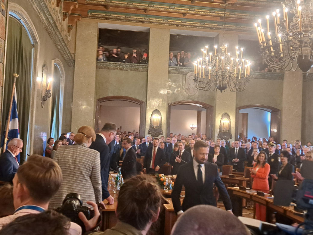 Zaprzysiężenie Aleksandra Miszalskiego na prezydenta miasta Krakowa oraz radnych IX kadencji