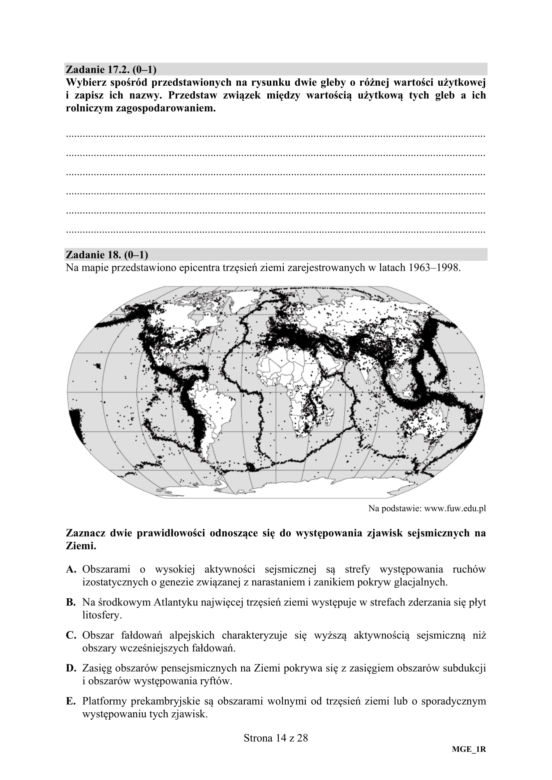 Matura 2019 geografia rozszerzona. ARKUSZE I ODPOWIEDZI