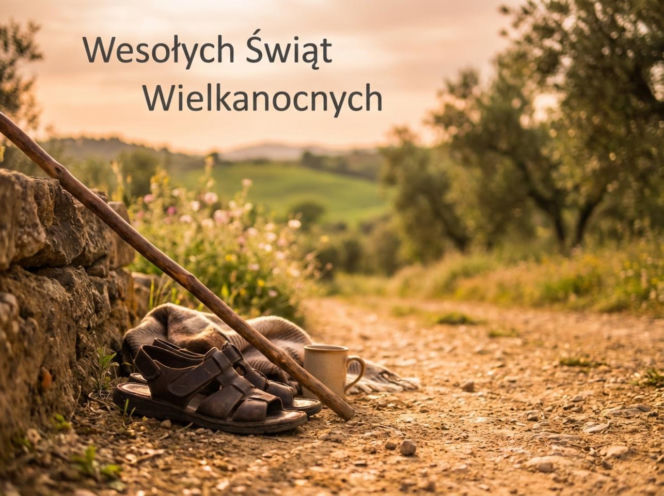 Religijna kartka na Wielkanoc