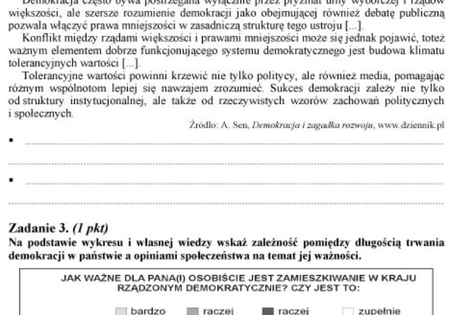 MATURA 2012, WOS poziom PODSTAWOWY - ARKUSZE, PYTANIA, ZADANIA, ODPOWIEDZI