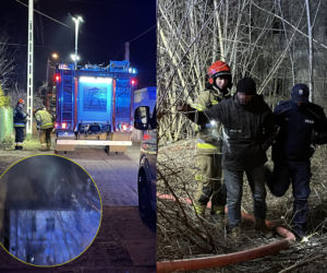 Pożar w Markach. Strażacy uratowali pijanego bezdomnego!