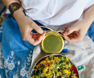 Wnętrze łemkowskiej chaty