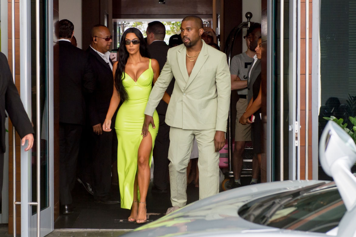 Kanye West i Kim Kardashian na ślubie 2Chainza