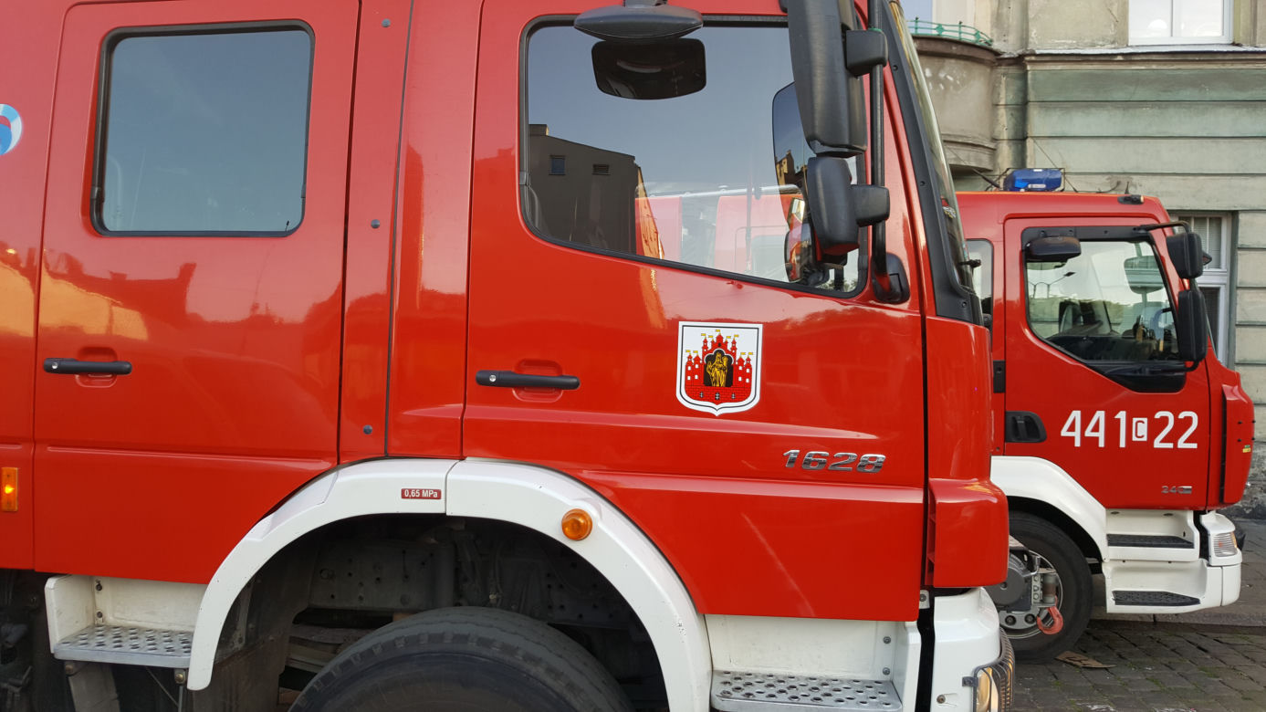 Pożar w kamienicy przy ulicy Kościuszki w Grudziądzu. Paliło się poddasze budynku
