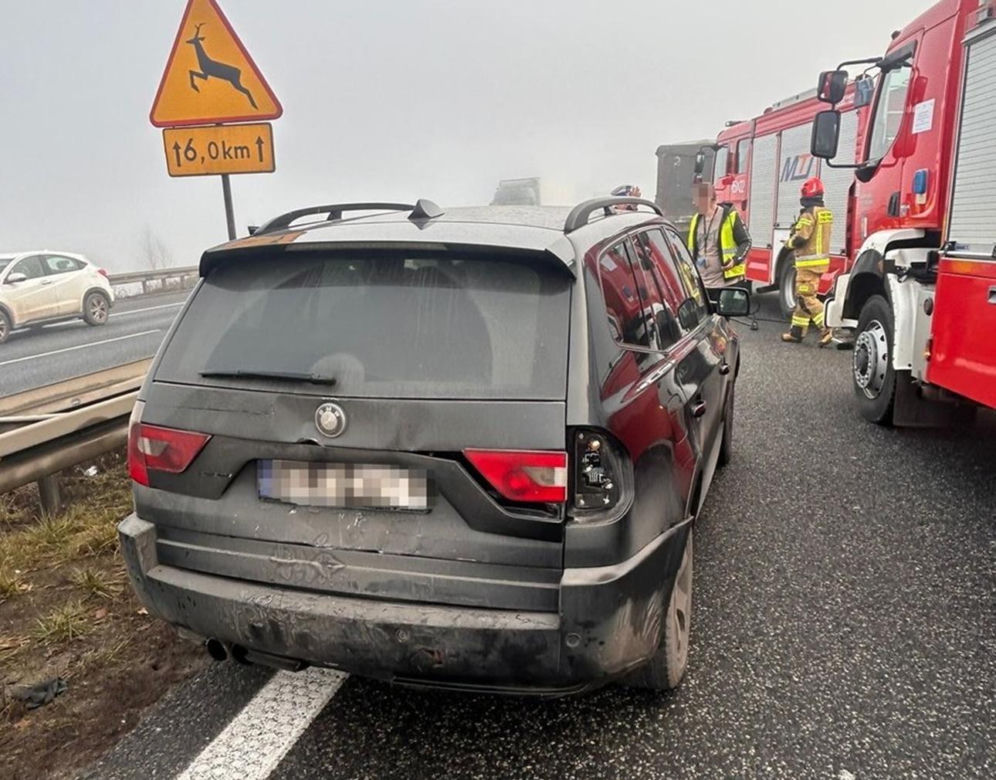 Karambol na autostradzie A4. Zderzyło się 7 samochodów