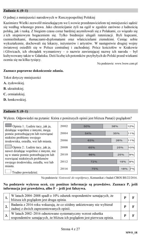 Matura 2019. Wiedza o społeczeństwie. Arkusze CKE WOS rozszerzony
