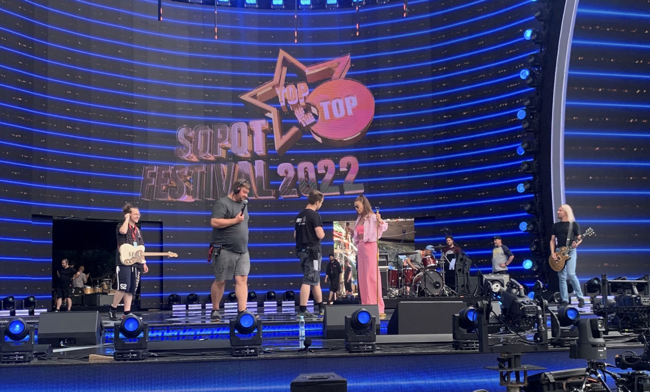 Natasza Ubrańska na próbach przed Sopot Festival 