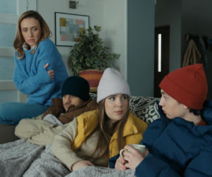 Barwy szczęścia odc. 3401. Asia (Anna Gzyra), Agata (Natalia Zambrzycka), Ignacy (Olaf Staszkiewicz), Emil (Artem Malaszczuk)