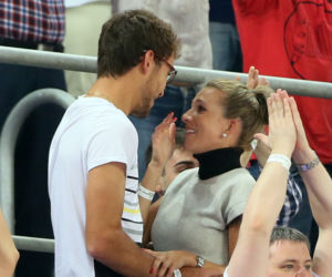 Jerzy Janowicz i Marta Domachowska na meczu siatkarzy