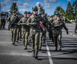 Przysięga wojskowa w 10. Wrocławskiej Brygadzie Łączności.