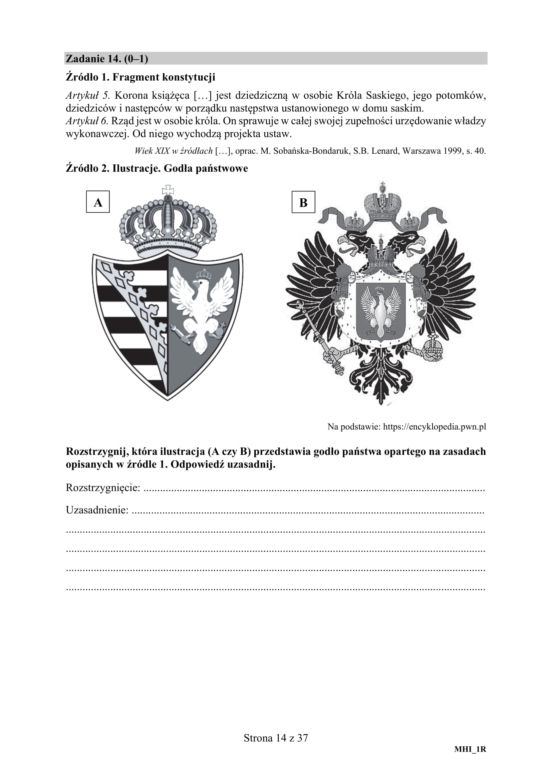 ARKUSZE CKE - Matura historia 2019