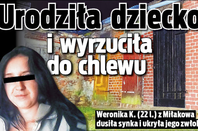 Urodziła dziecko i wyrzuciła do chlewu