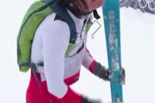 Iwona Januszyk zrozpaczona po swoim biegu